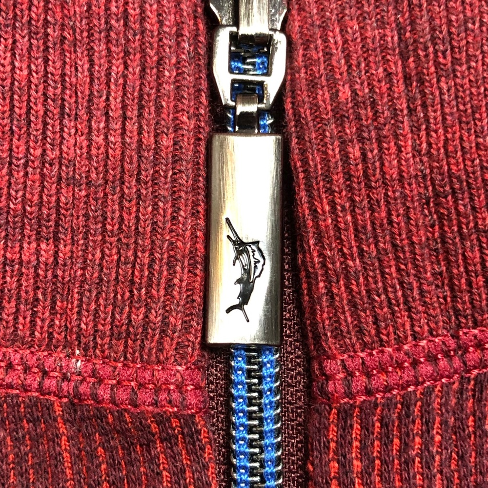 ❌SOLD❌ Tommy Bahama Reversible 1/4 Zip Sweater L - Picture 3 of 6